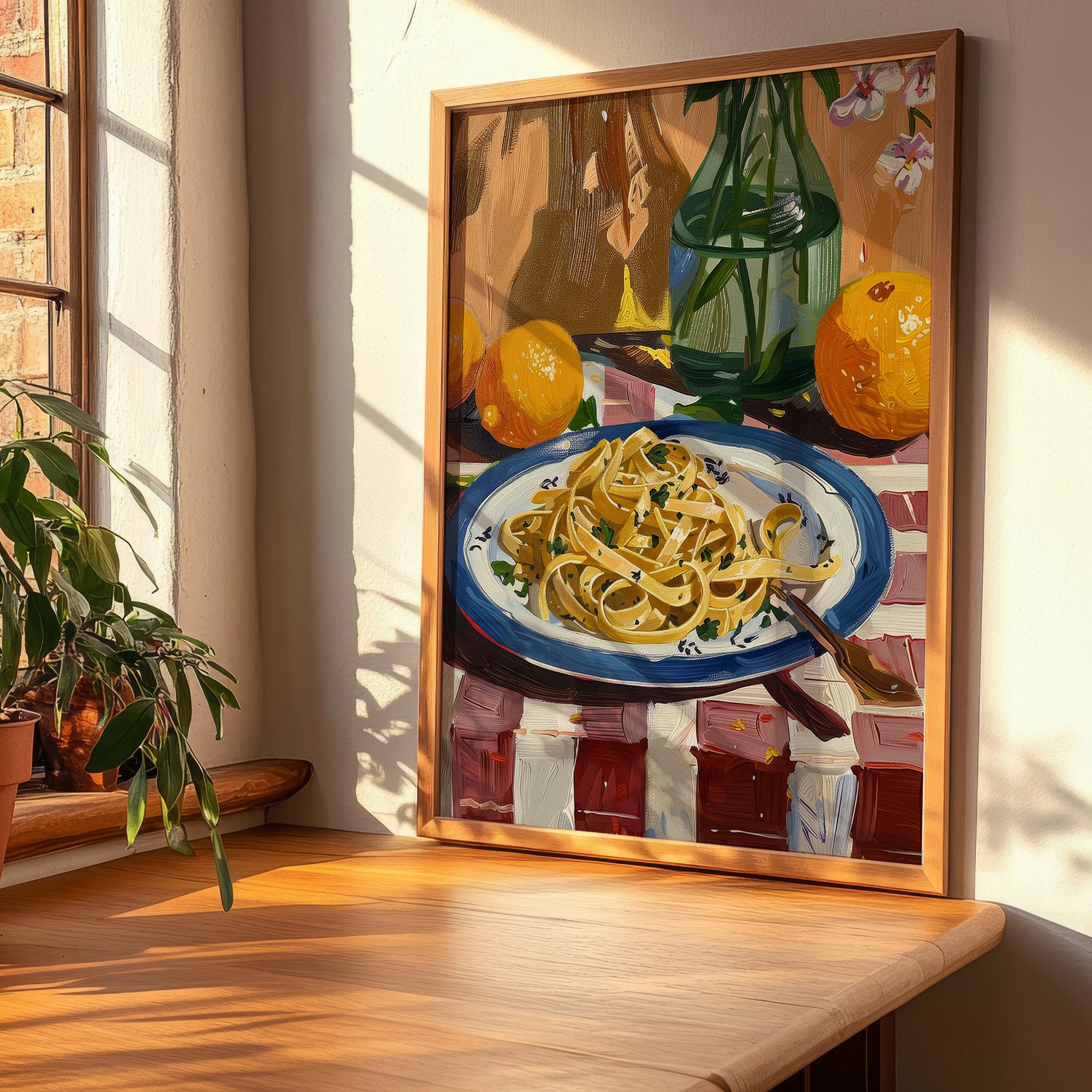 Pasta Carbonara – Italian Pasta, Ristorante Print, clean layout with no caption