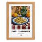 Pasta Carbonara – Italian Pasta, Ristorante Print, set in oak frame