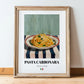 Pasta Carbonara – Italian Pasta, Ristorante Poster, in wooden frame leaning on the floor