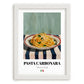 Pasta Carbonara – Italian Pasta, Ristorante Poster, placed in minimal white frame