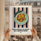 Tagliatelle al ragù alla Bolognese – Italian Pasta, Trattoria Poster, styled in a charming Paris street view