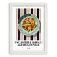 Tagliatelle al ragù alla Bolognese – Italian Pasta, Trattoria Poster, placed in minimal white frame