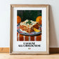 Lasagne alla Bolognese – Italian Pasta, Osteria Wall Art, in wooden frame leaning on the floor