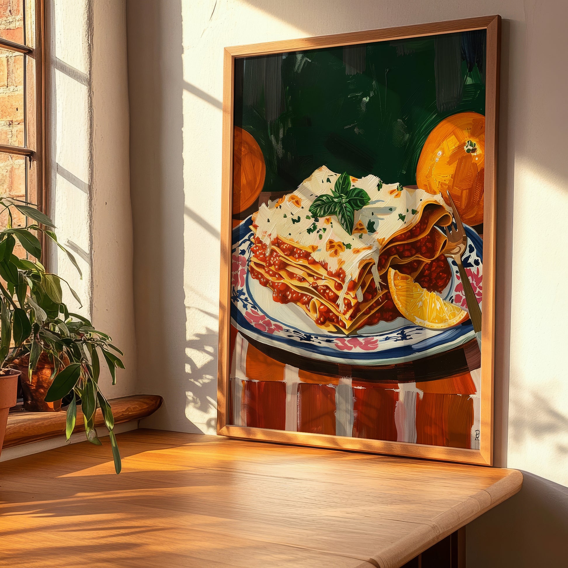 Lasagne alla Bolognese – Italian Pasta, Osteria Wall Art, clean layout with no caption