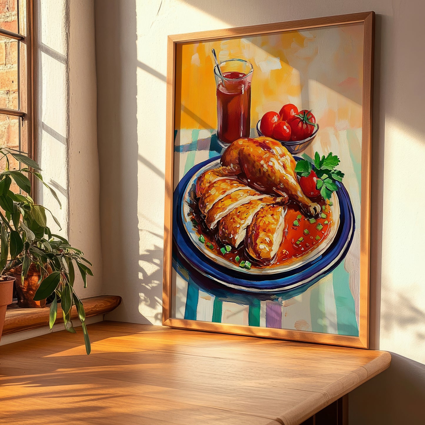 Peking Duck – Oil Painting, Chinese Food Wall Decor, clean layout with no caption