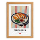Peking Duck – on Striped Tablecloth, Chinese Food Poster, set in oak frame