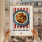 Kung Pao Chicken – on Striped Tablecloth, Chinese Food Art, styled in a charming Paris street view