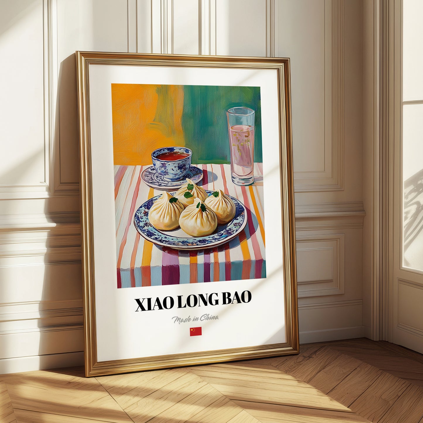 Xiao Long Bao – Colorful Oil Painting, Chinese Food Poster