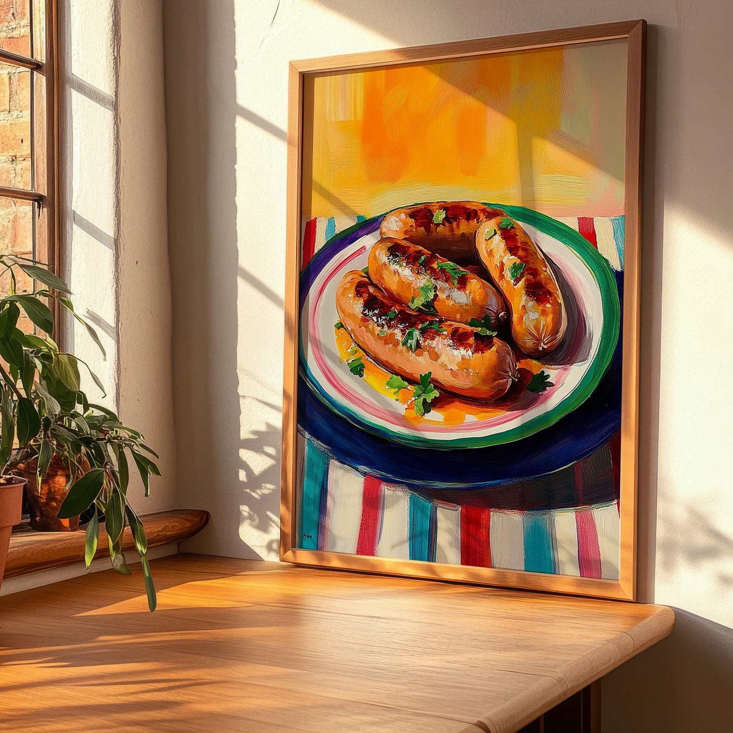 Bratwurst – Art, German Food Poster, clean layout with no caption