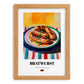 Bratwurst – Art, German Food Poster, set in oak frame