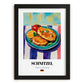 Schnitzel – Oil Painting, German Food Print, in sleek black frame