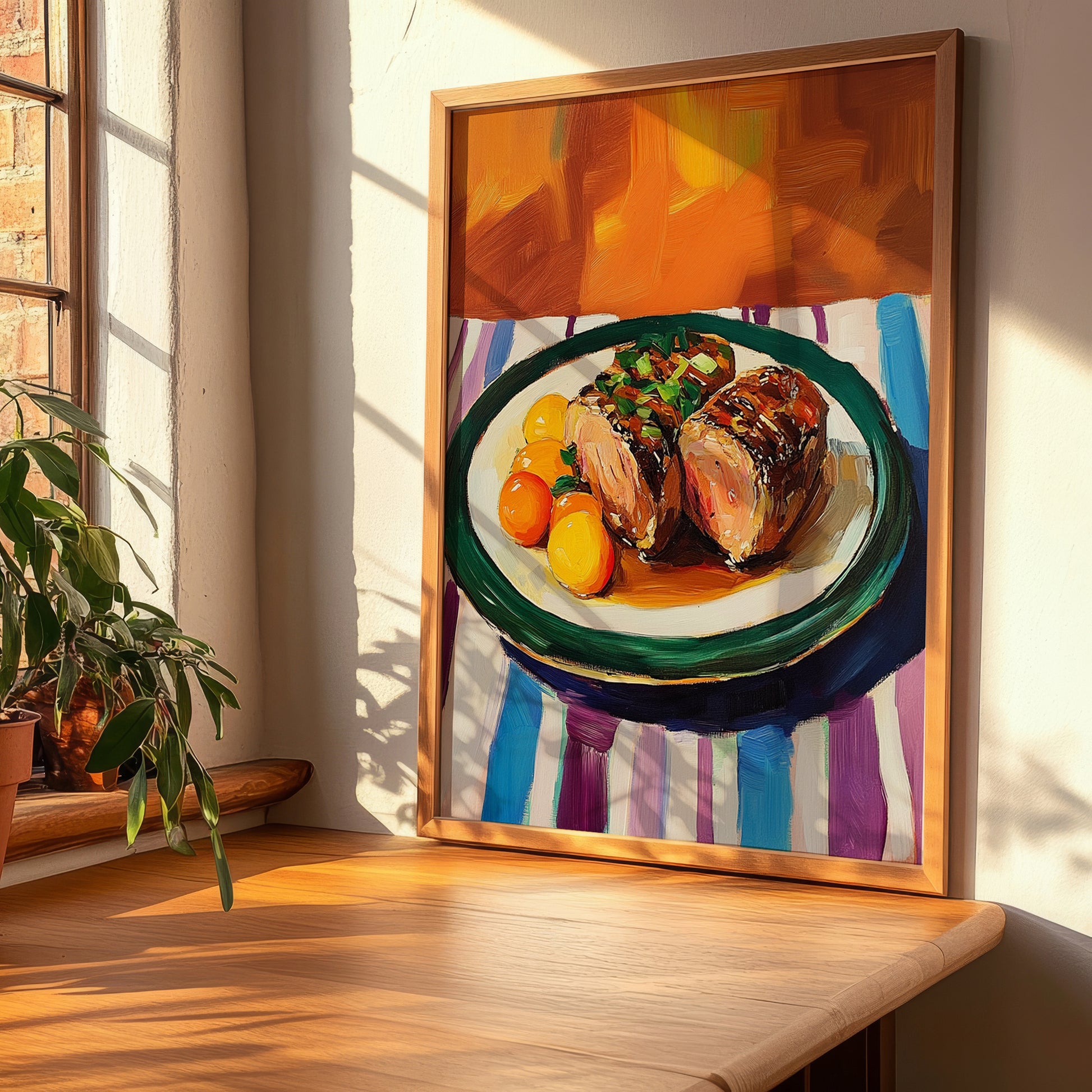 Sauerbraten – Art, German Food Painting, clean layout with no caption