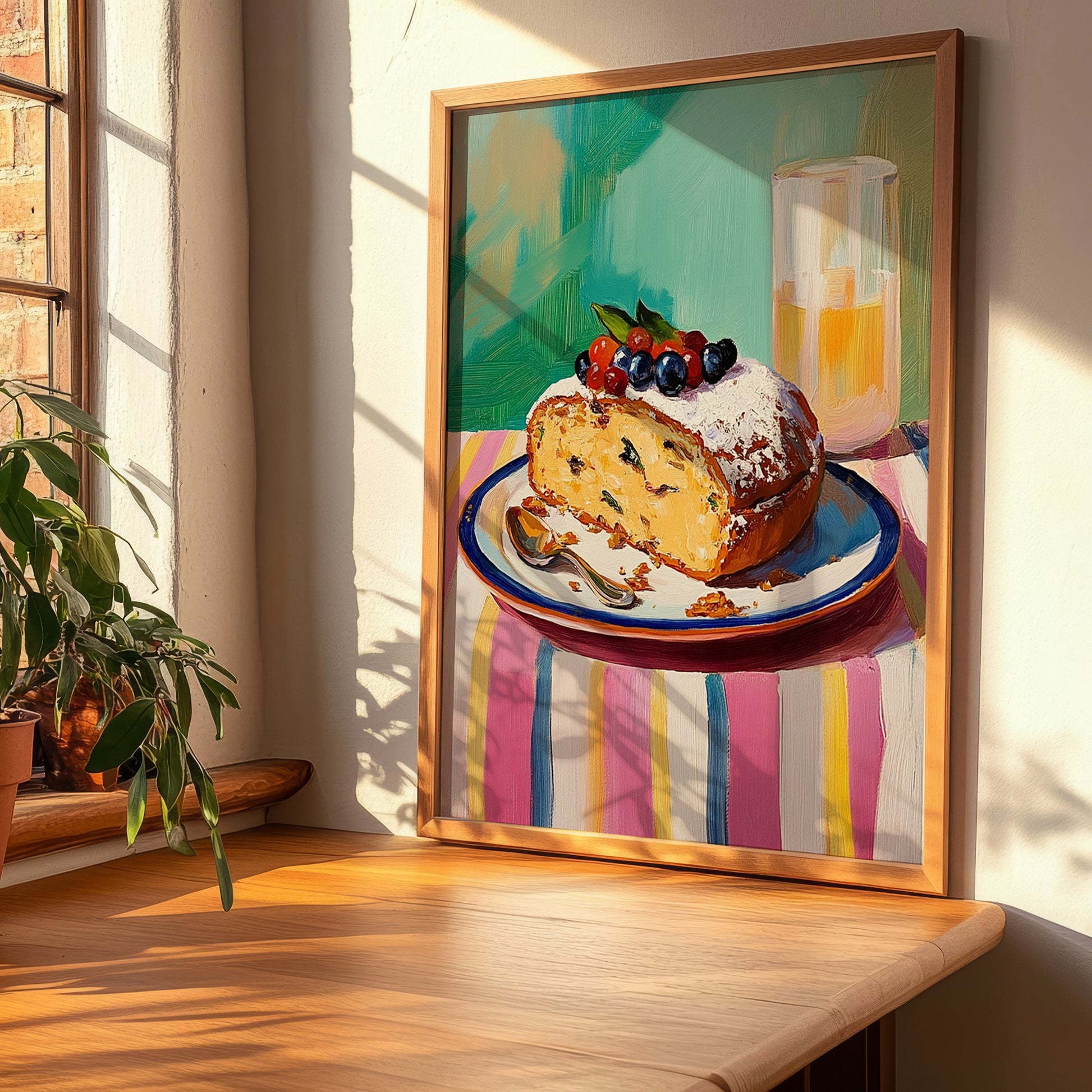 Stollen – Art, German Dessert Still Life, clean layout with no caption