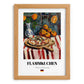 Flammkuchen – Art, German Food Wall Decor, set in oak frame