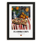 Flammkuchen – Art, German Food Wall Decor, in sleek black frame