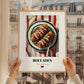 Rouladen – on Striped Tablecloth, German Food Print, styled in a charming Paris street view