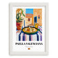Paella Valenciana  Valencian Village Street Café Scene, Spanish Food Still Life, placed in minimal white frame