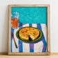 Tortilla Española – Art, Spanish Food Painting, no-text version framed in wood