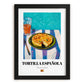 Tortilla Española – Art, Spanish Food Painting, in sleek black frame