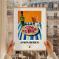 Jamón Ibérico – Art, Spanish Food Wall Art, styled in a charming Paris street view