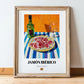 Jamón Ibérico – Art, Spanish Food Wall Art, in wooden frame leaning on the floor