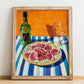 Jamón Ibérico – Art, Spanish Food Wall Art, no-text version framed in wood