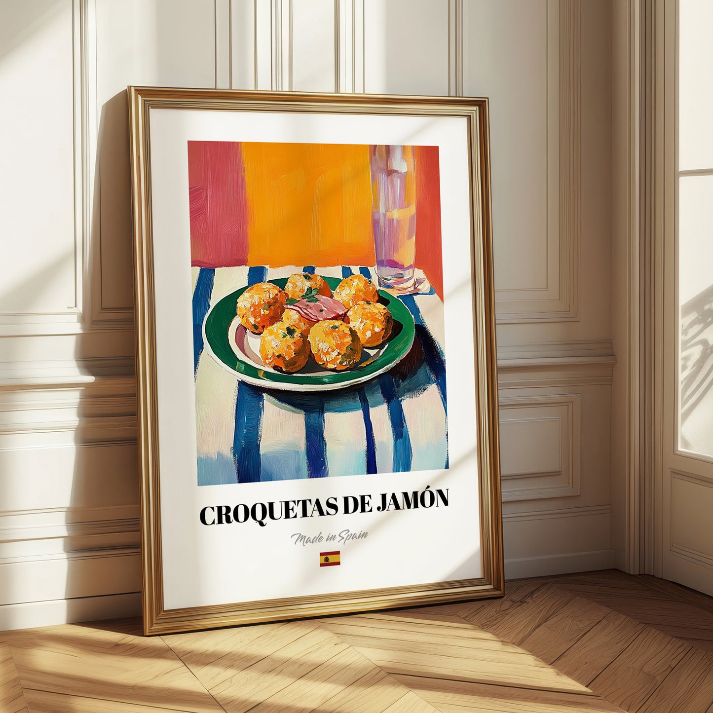 Croquetas de Jamón – Oil Painting, Spanish Food Art