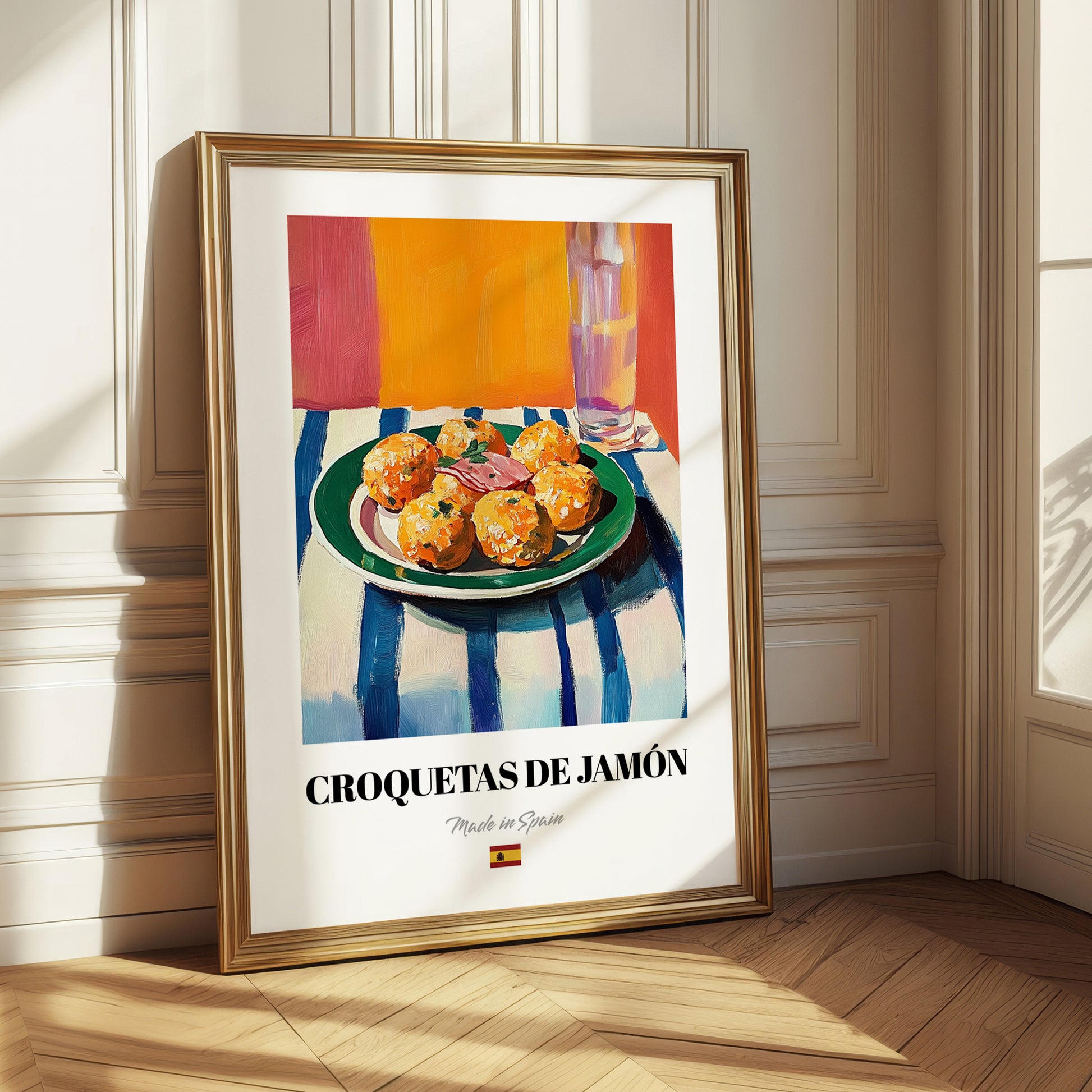 Croquetas de Jamón – Oil Painting, Spanish Food Art