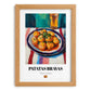 Patatas Bravas – Colorful Oil Painting, Spanish Food Print, set in oak frame
