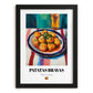 Patatas Bravas – Colorful Oil Painting, Spanish Food Print, in sleek black frame