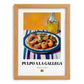 Pulpo a la Gallega – Art, Spanish Food Painting, set in oak frame