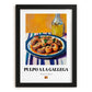 Pulpo a la Gallega – Art, Spanish Food Painting, in sleek black frame