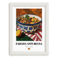 Fabada Asturiana – Art, Spanish Food Wall Art, placed in minimal white frame