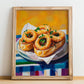 Bocadillo de Calamares – Oil Painting, Spanish Food Poster, no-text version framed in wood