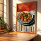Albóndigas – Colorful Oil Painting, Spanish Food Poster, clean layout with no caption