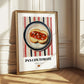 Pan con Tomate – on Striped Tablecloth, Spanish Food Wall Decor