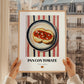 Pan con Tomate – on Striped Tablecloth, Spanish Food Wall Decor, styled in a charming Paris street view