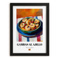 Gambas al Ajillo – Oil Painting, Spanish Food Wall Decor, in sleek black frame