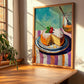 Tarta de Santiago – Colorful Oil Painting, Spanish Dessert Painting, clean layout with no caption
