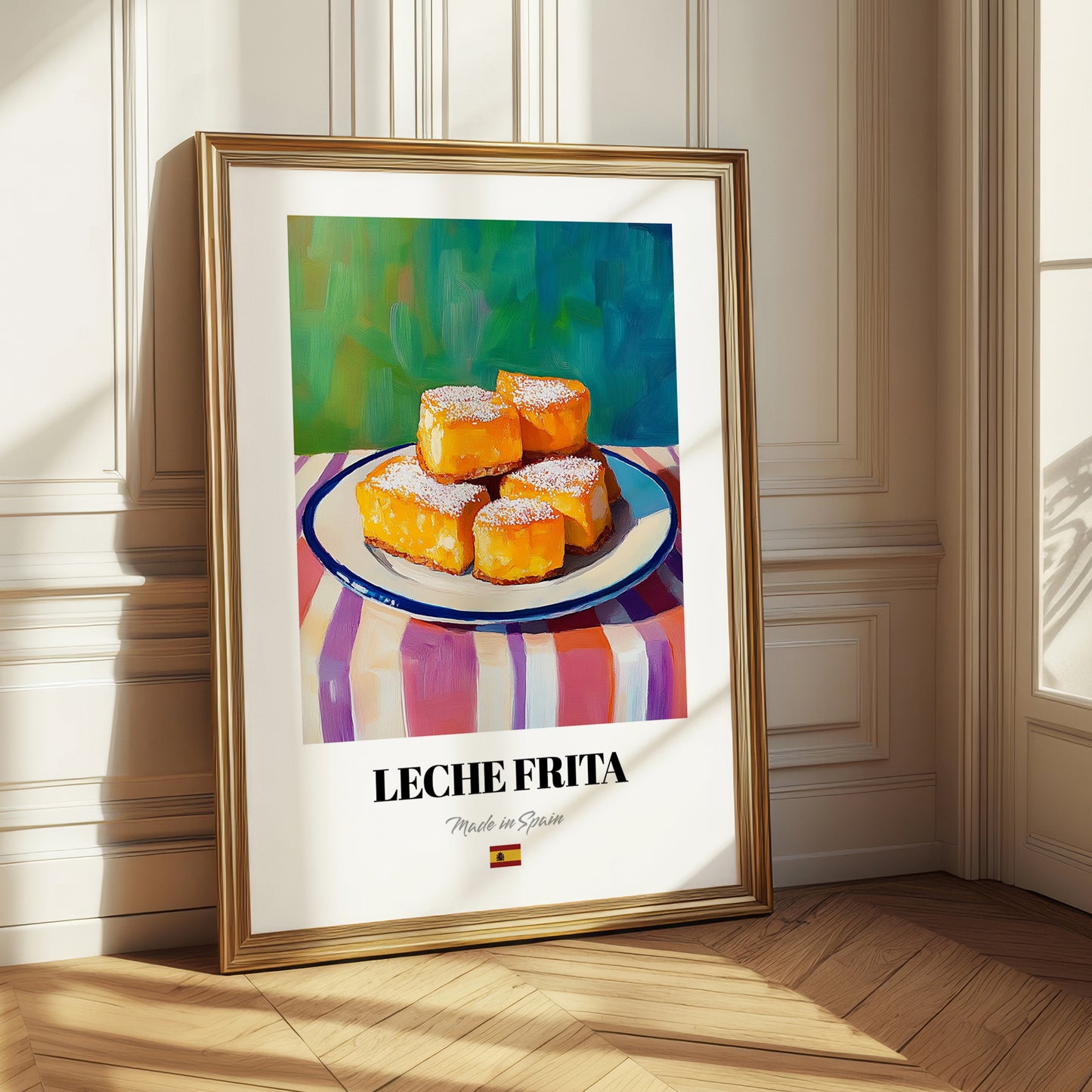 Leche Frita – Art, Spanish Dessert Illustration 