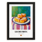 Leche Frita – Art, Spanish Dessert Illustration, in sleek black frame