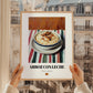 Arroz con Leche – on Striped Tablecloth, Spanish Dessert Wall Art, styled in a charming Paris street view