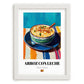Arroz con Leche – Art, Spanish Dessert Painting, placed in minimal white frame