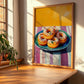 Rosquillas – Colorful Oil Painting, Spanish Dessert Wall Decor, clean layout with no caption
