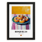 Rosquillas – Colorful Oil Painting, Spanish Dessert Wall Decor, in sleek black frame