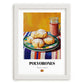 Polvorones – Colorful Oil Painting, Spanish Dessert Wall Illustration, placed in minimal white frame