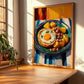 Huevos Rotos – Colorful Oil Painting, Spanish Food Poster, clean layout with no caption