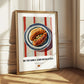 Butifarra amb Mongetes – on Striped Tablecloth, Spanish Food Wall Decor
