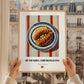 Butifarra amb Mongetes – on Striped Tablecloth, Spanish Food Wall Decor, styled in a charming Paris street view