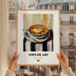 Sopa de Ajo – on Striped Tablecloth, Spanish Food Poster, styled in a charming Paris street view